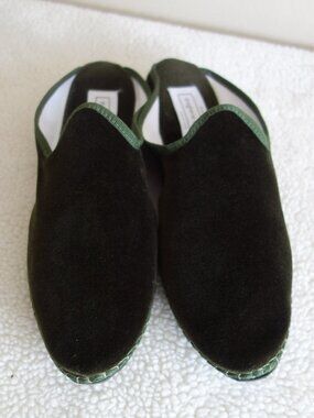 New? DROGHERIA CRIVELLINI Italy Made Emerald Green Velvet Slippers / Flats – 41